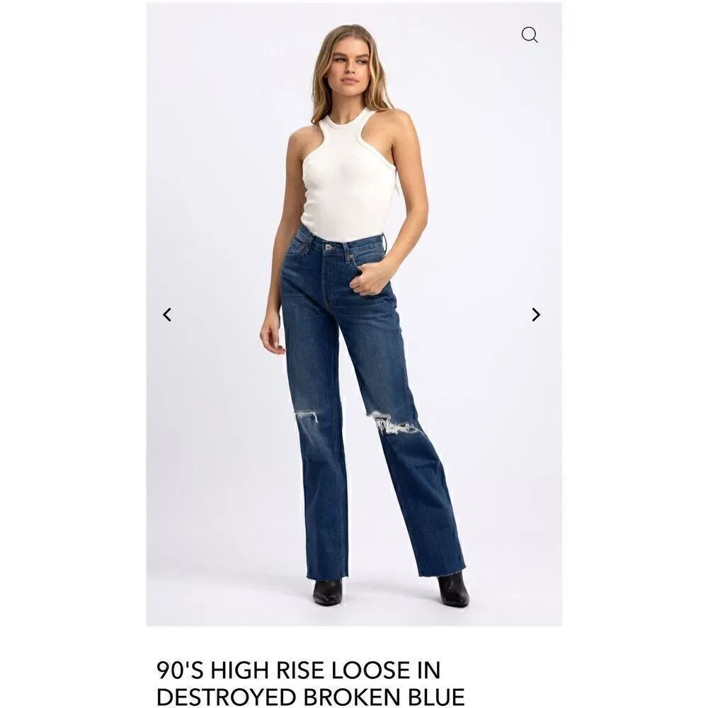 Re/Done 90s high rise loose jeans 27